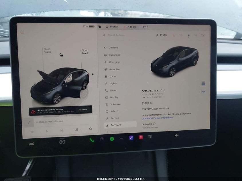 2024 Tesla Model Y Long Range Dual Motor All-Wheel Drive VIN: 7SAYGAEE6RF066918 Lot: 43753219