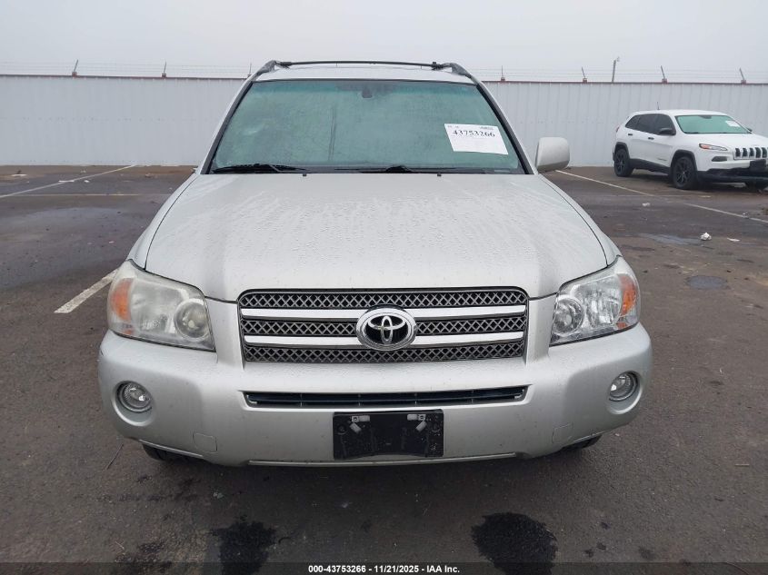 2006 Toyota Highlander Hybrid Limited V6 VIN: JTEEW21A660030440 Lot: 43753266