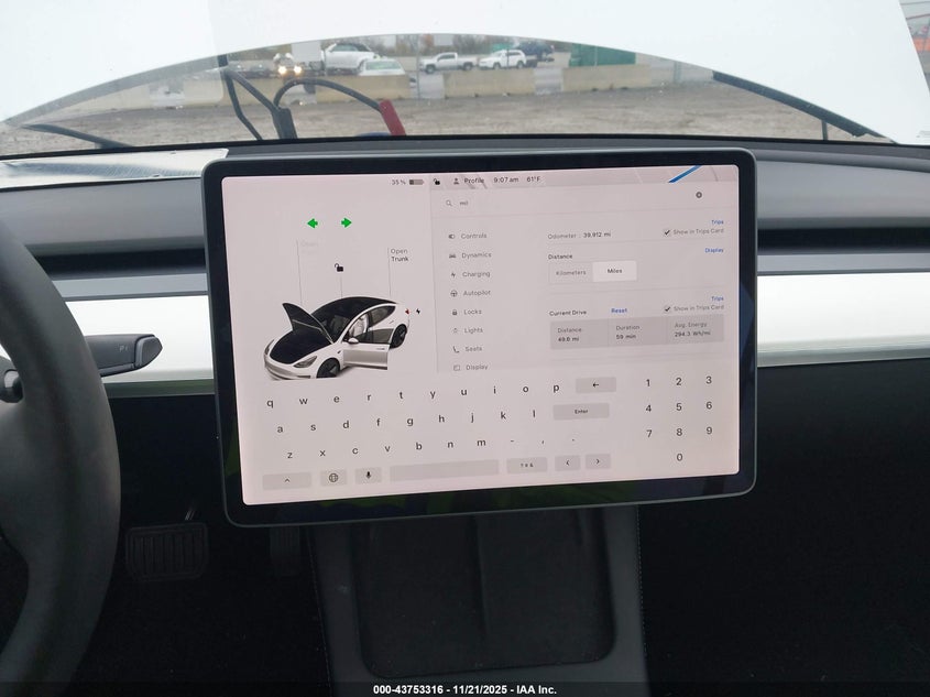 2021 Tesla Model 3 Long Range Dual Motor All-Wheel Drive VIN: 5YJ3E1EB9MF992967 Lot: 43753316