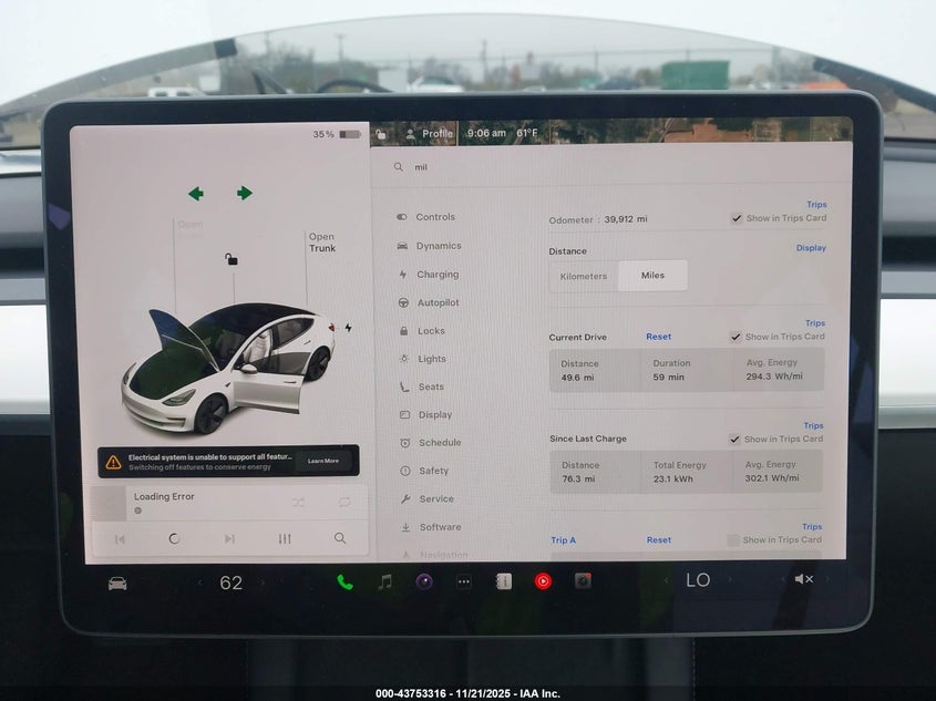 2021 Tesla Model 3 Long Range Dual Motor All-Wheel Drive VIN: 5YJ3E1EB9MF992967 Lot: 43753316
