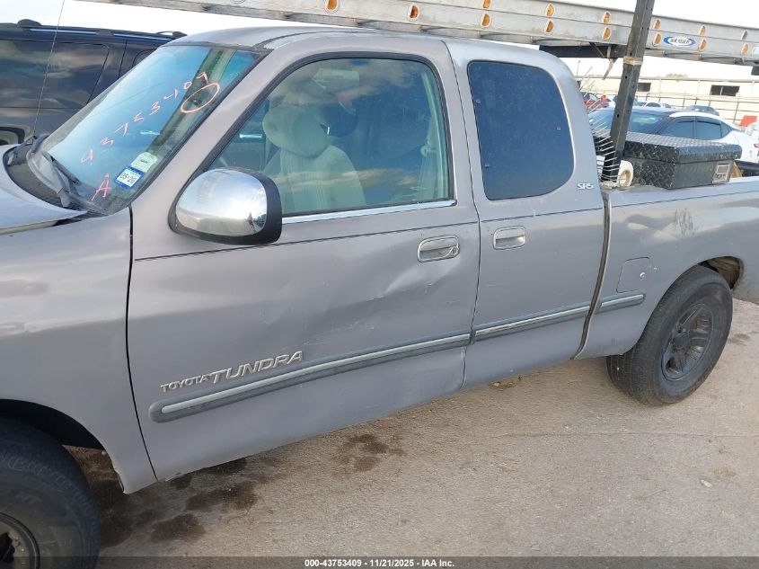 2000 Toyota Tundra Sr5 V8 VIN: 5TBRT3416YS003974 Lot: 43753409