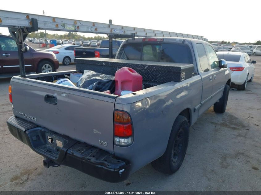 2000 Toyota Tundra Sr5 V8 VIN: 5TBRT3416YS003974 Lot: 43753409