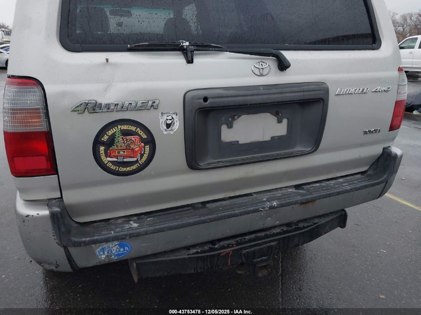 1999 Toyota 4Runner Limited V6 VIN: JT3HN87R2X0203901 Lot: 43753478