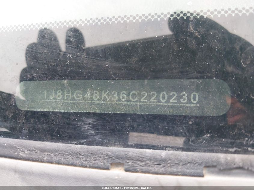 2006 Jeep Commander VIN: 1J8HG48K36C220230 Lot: 43753512