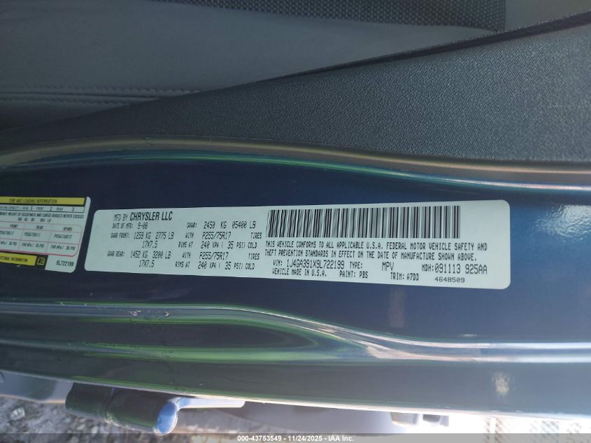 2009 Jeep Wrangler Unlimited X VIN: 1J4GA391X9L722199 Lot: 43753549