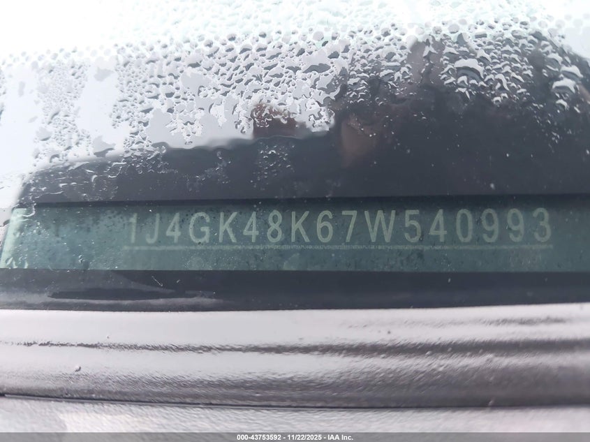1J4GK48K67W540993 2007 JEEP LIBERTY (NORTH AMERICA) photo no. 9