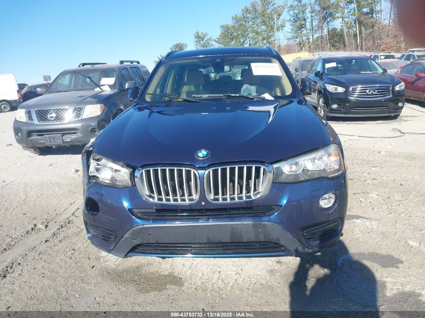 2016 BMW X3 Sdrive28I VIN: 5UXWZ7C54G0M83937 Lot: 43753732