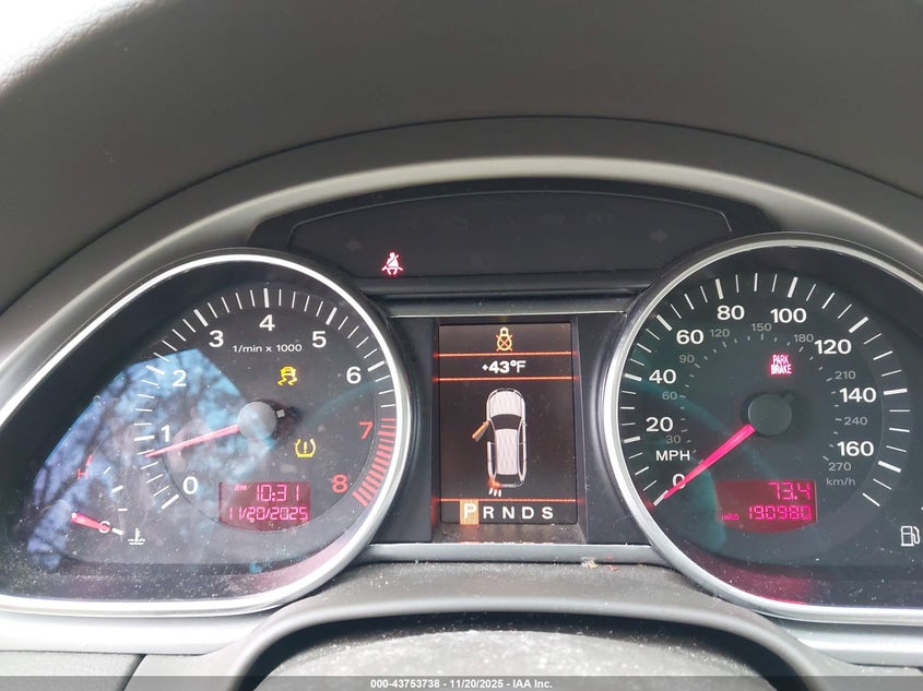 2008 Audi Q7 3.6 Premium VIN: WA1BY74L38D019137 Lot: 43753738