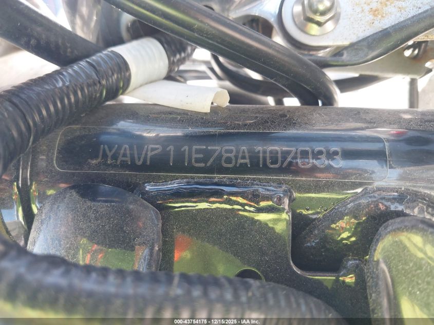 2008 Yamaha Xvs1100 A/At VIN: JYAVP11E78A107033 Lot: 43754175