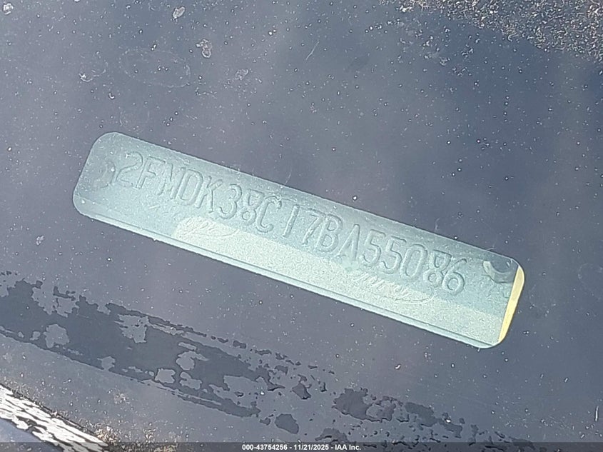 2007 Ford Edge Sel VIN: 2FMDK38C17BA55086 Lot: 43754256