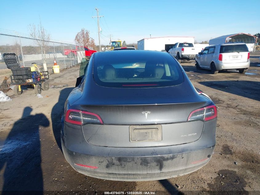2021 Tesla Model 3 Long Range Dual Motor All-Wheel Drive VIN: 5YJ3E1EB7MF015293 Lot: 43754375