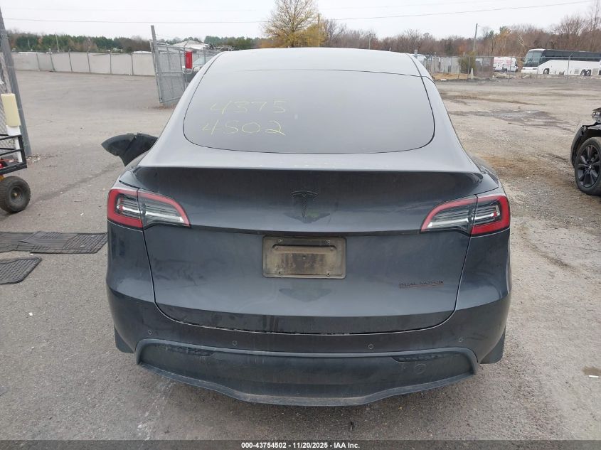 2021 Tesla Model Y Long Range Dual Motor All-Wheel Drive VIN: 5YJYGAEE9MF197606 Lot: 43754502