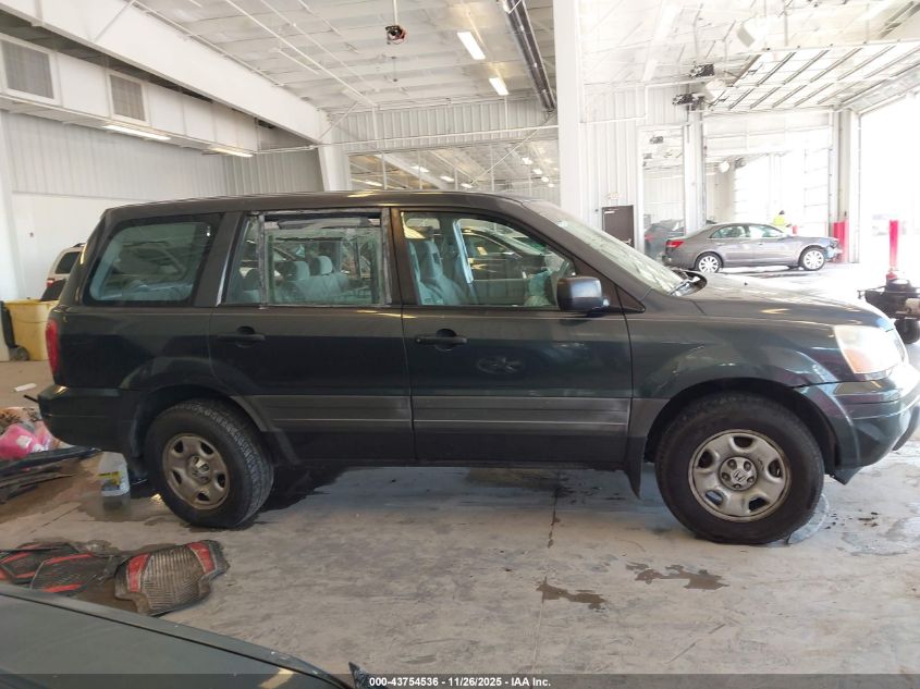 2003 Honda Pilot Lx VIN: 2HKYF18173H584893 Lot: 43754536