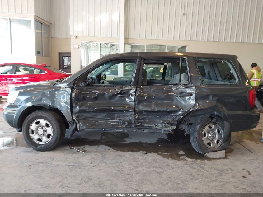 2003 Honda Pilot Lx VIN: 2HKYF18173H584893 Lot: 43754536