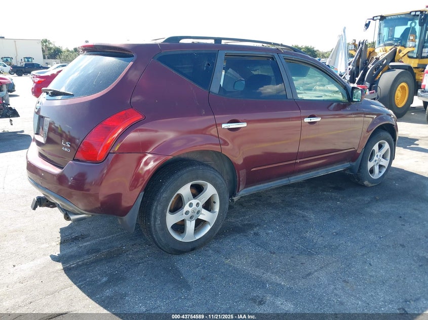 JN8AZ08W55W434748 2005 NISSAN MURANO photo no. 4
