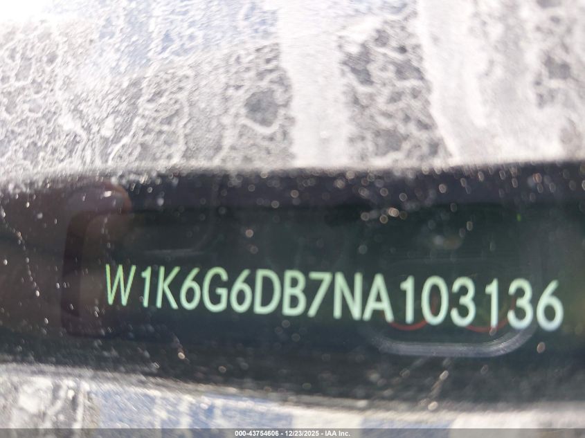 2022 Mercedes-Benz S-Class - W1K6G6DB7NA103136