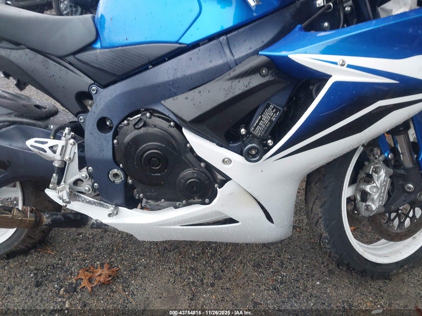 2011 Suzuki Gsx-R600 VIN: JS1GN7FA2B2101969 Lot: 43754816