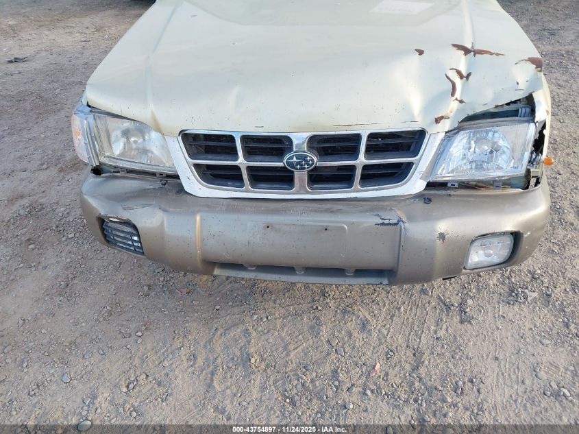 2002 Subaru Forester VIN: JF1SF655218722481 Lot: 43754897