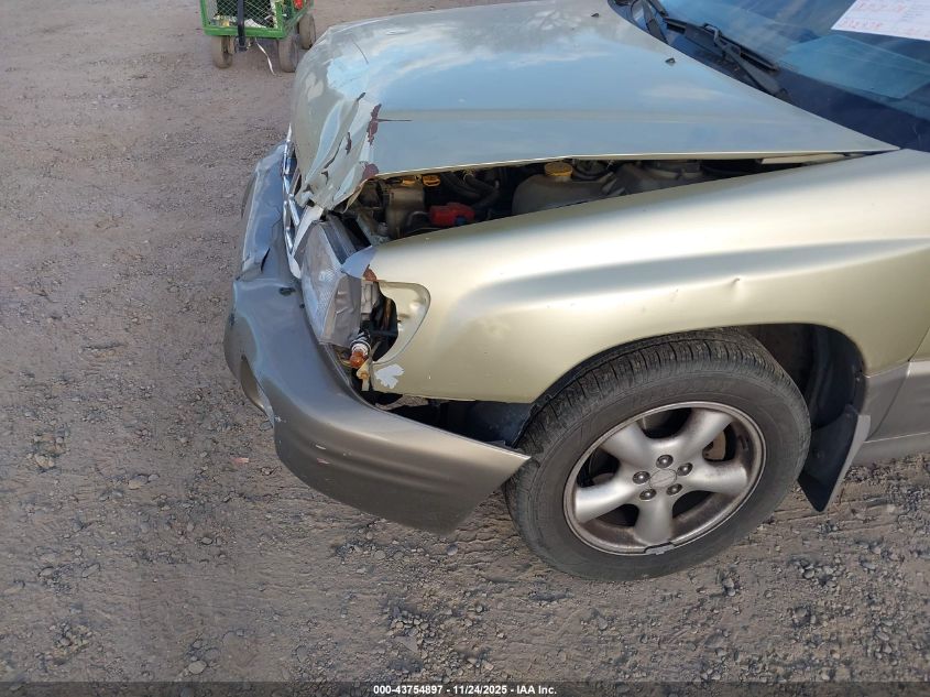 2002 Subaru Forester VIN: JF1SF655218722481 Lot: 43754897