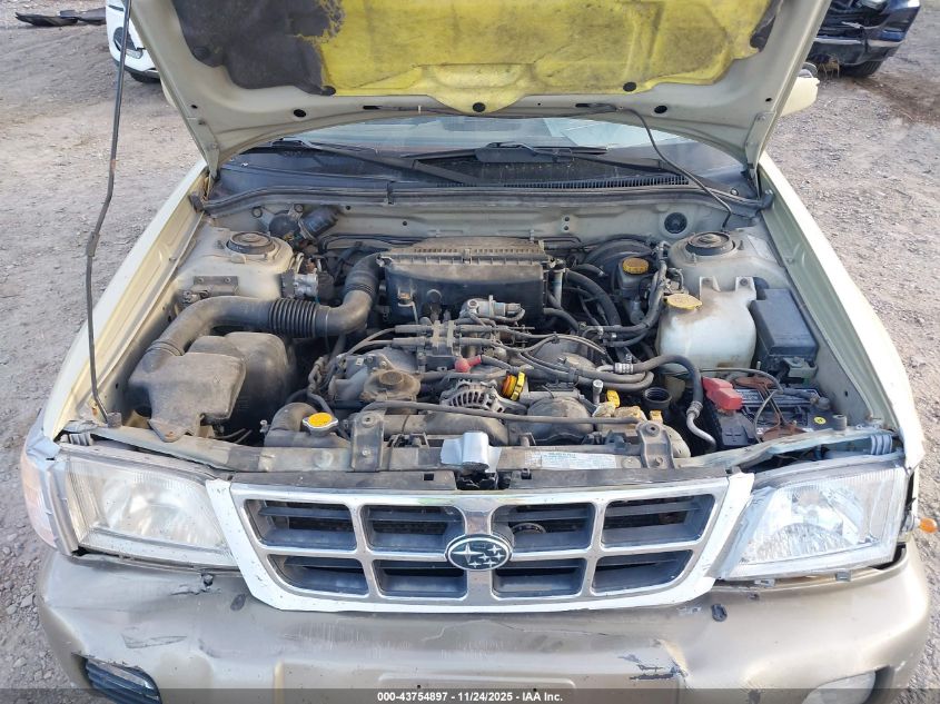 2002 Subaru Forester VIN: JF1SF655218722481 Lot: 43754897