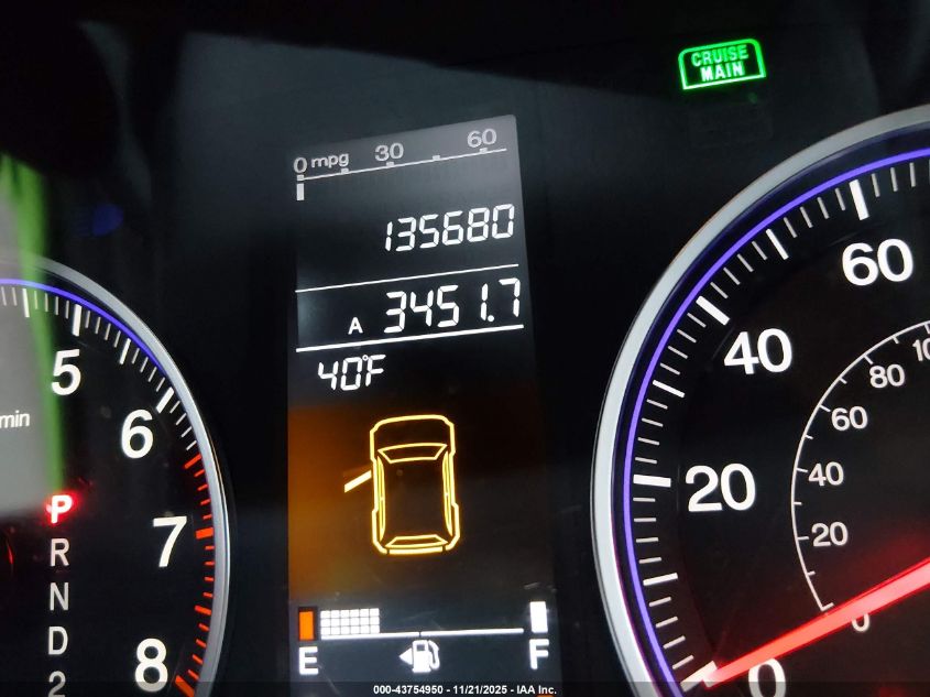 2009 Honda Cr-V Ex-L VIN: JHLRE48729C015535 Lot: 43754950