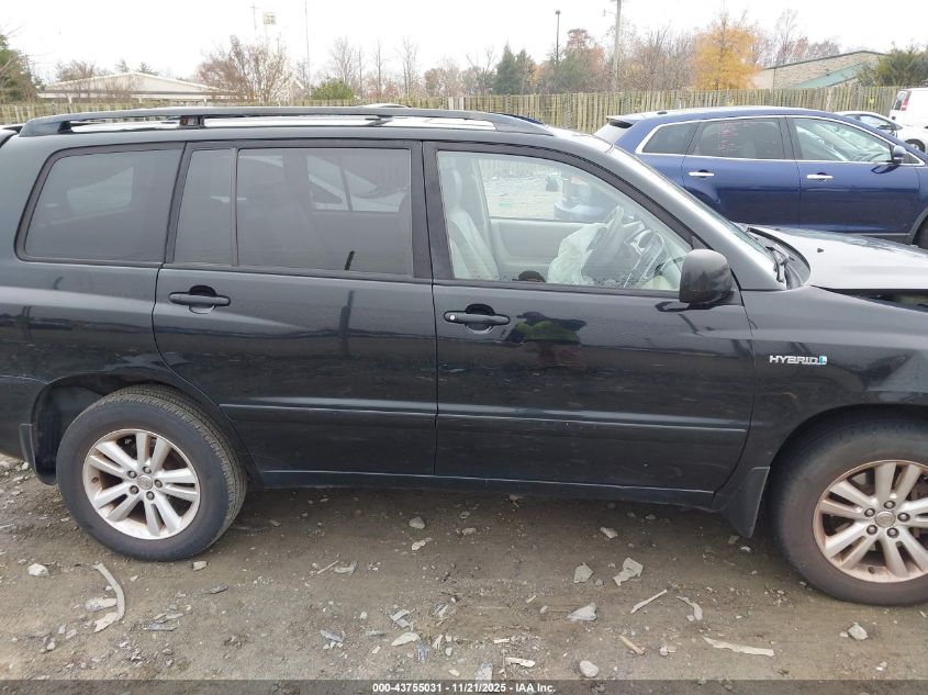 2006 Toyota Highlander Hybrid V6 VIN: JTEEW21AX60018484 Lot: 43755031