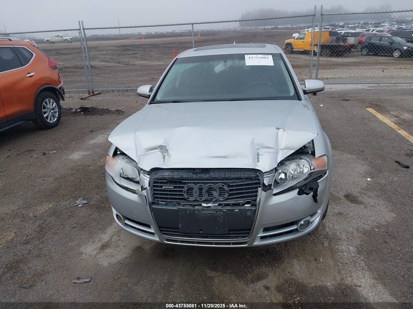 2007 Audi A4 2.0T VIN: WAUDF78E27A184092 Lot: 43755081