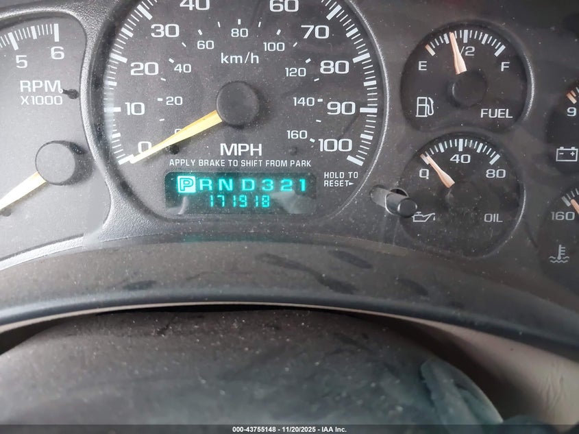 2001 GMC Yukon Sle VIN: 1GKEC13T21J194779 Lot: 43755148