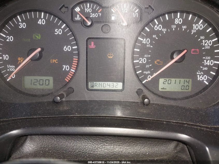 2002 Volkswagen Gti 1.8L VIN: 9BWDE61J224032771 Lot: 43755618