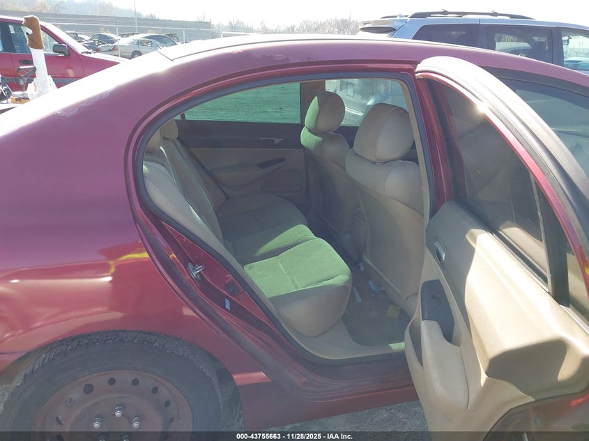 2008 Honda Civic Lx VIN: 2HGFA16588H520567 Lot: 43755663