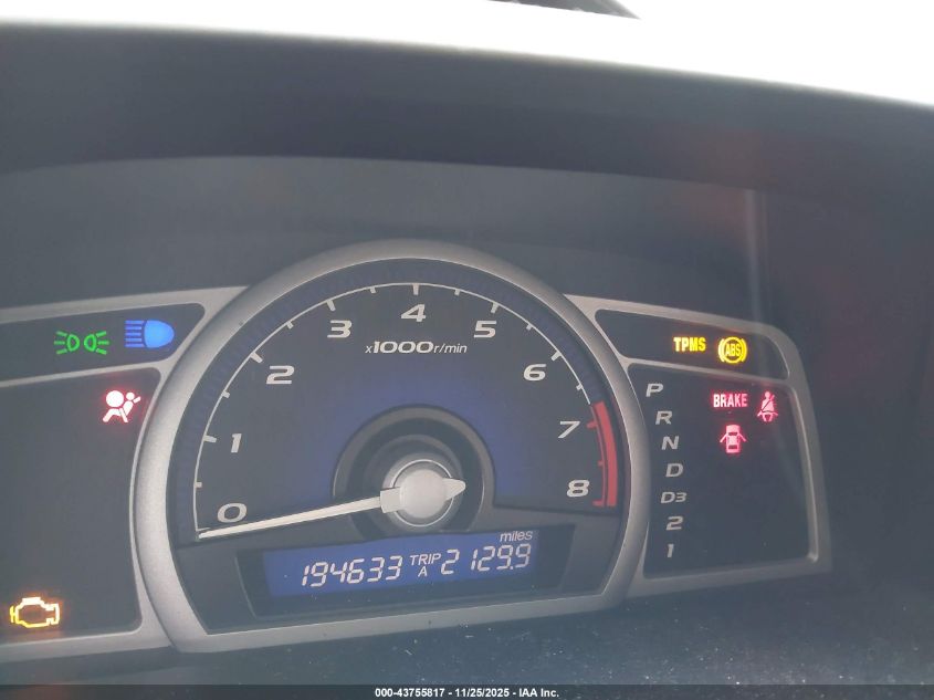 2009 Honda Civic Lx VIN: 2HGFG12669H524132 Lot: 43755817