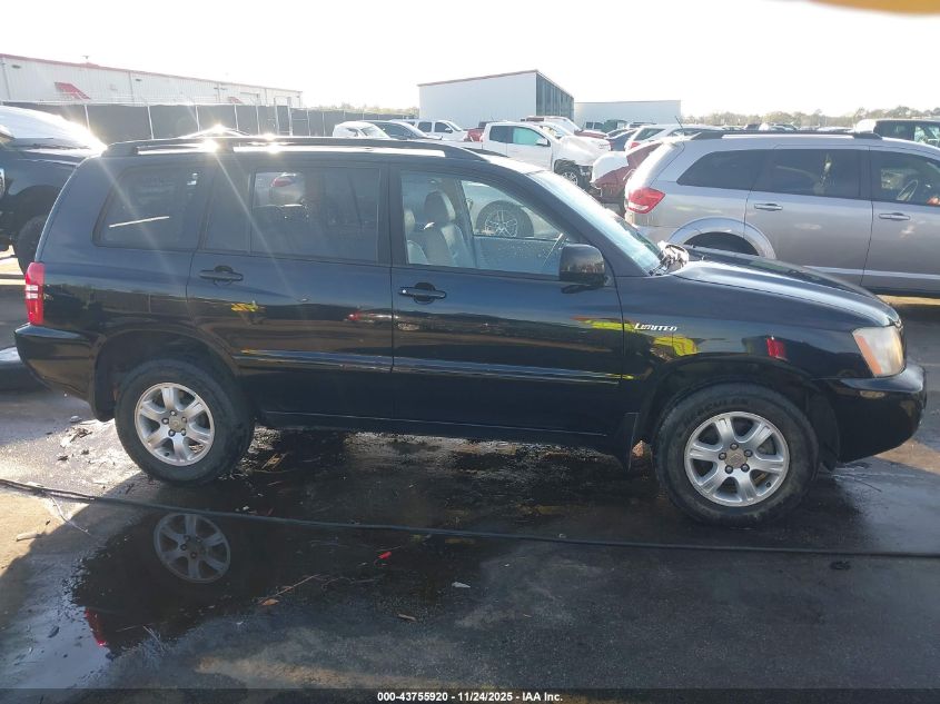 2003 Toyota Highlander Limited V6 VIN: JTEHF21A030121003 Lot: 43755920