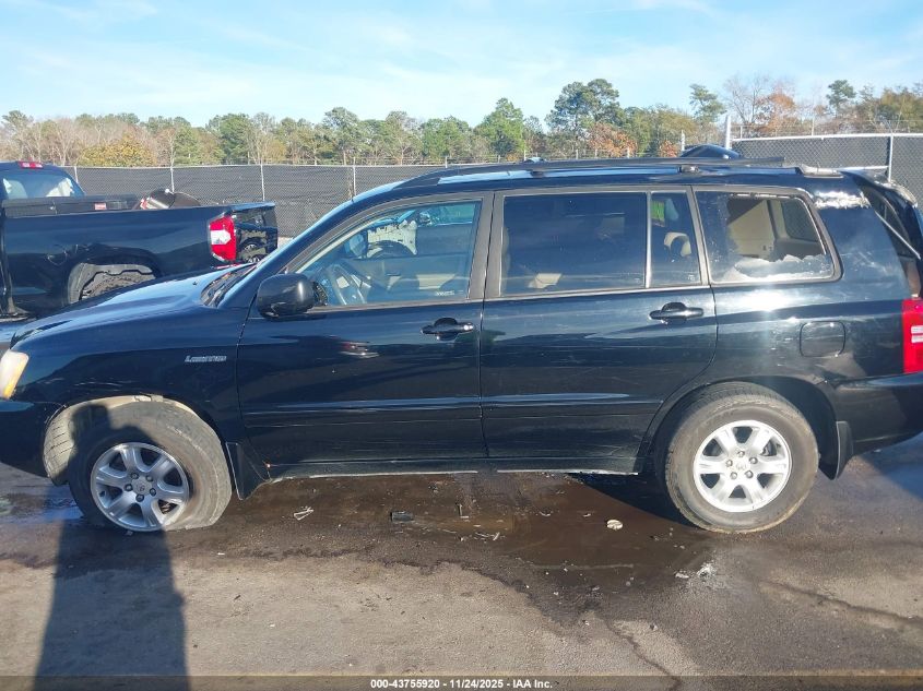 2003 Toyota Highlander Limited V6 VIN: JTEHF21A030121003 Lot: 43755920
