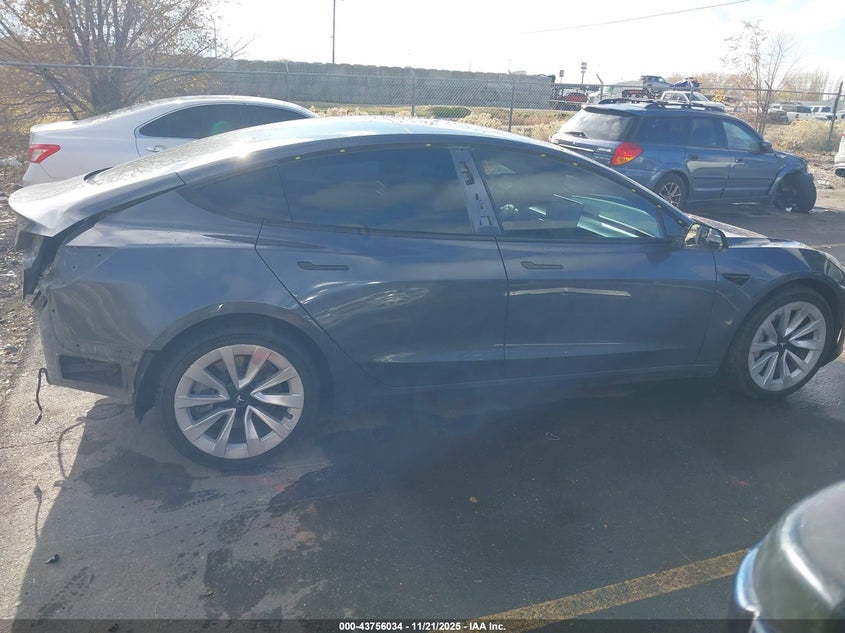 2022 Tesla Model 3 Long Range Dual Motor All-Wheel Drive VIN: 5YJ3E1EB0NF144414 Lot: 43756034