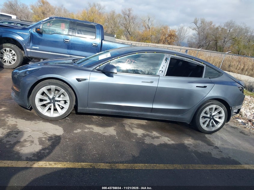 2022 Tesla Model 3 Long Range Dual Motor All-Wheel Drive VIN: 5YJ3E1EB0NF144414 Lot: 43756034
