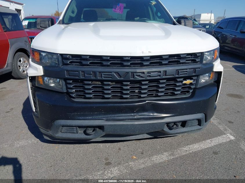2021 Chevrolet Silverado 1500 4Wd Standard Bed Wt VIN: 1GCRYAEF6MZ354092 Lot: 43756086