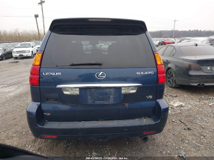 2005 Lexus Gx 470 VIN: JTJBT20X850087837 Lot: 43756122