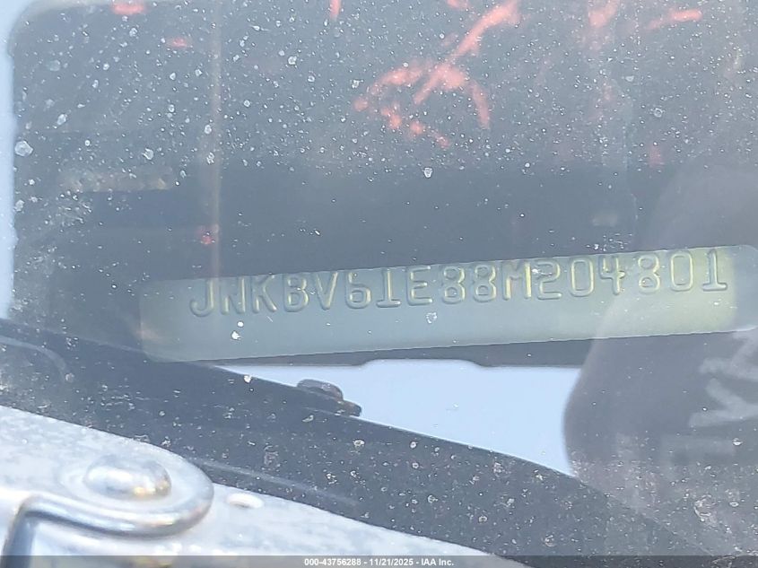 2008 Infiniti G35 Journey VIN: JNKBV61E88M204801 Lot: 43756288