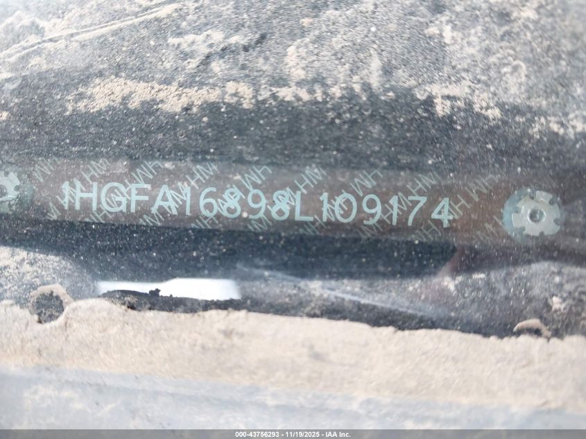 2008 Honda Civic Ex VIN: 1HGFA16898L109174 Lot: 43756293