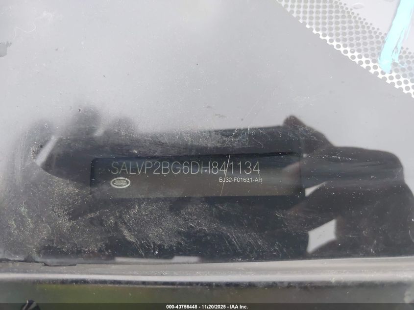 2013 Land Rover Range Rover Evoque Pure VIN: SALVP2BG6DH841134 Lot: 43756448