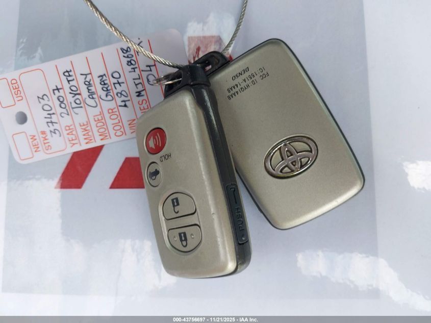 2007 Toyota Camry Hybrid VIN: 4T1BB46K37U004870 Lot: 43756697