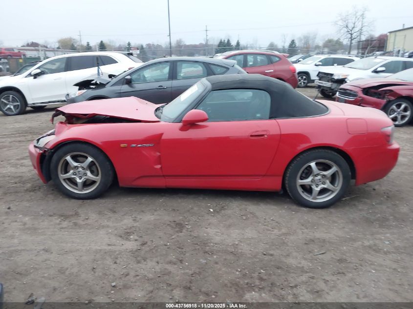 2003 Honda S2000 VIN: JHMAP114X3T000239 Lot: 43756918