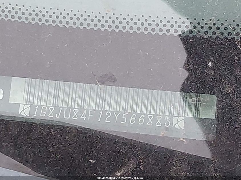 2002 Saturn L-Series Lw200 VIN: 1G8JU84F12Y566883 Lot: 43757094