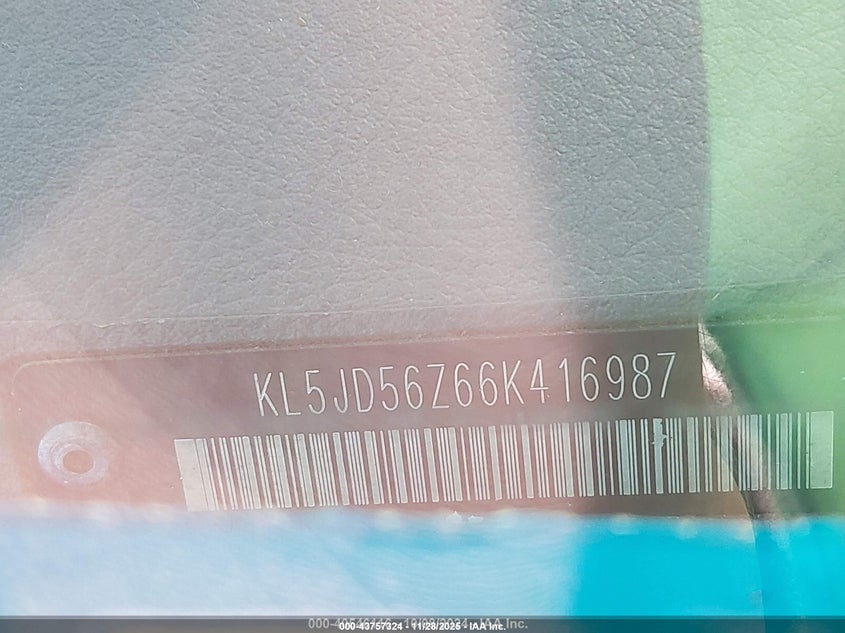 2006 Suzuki Forenza VIN: KL5JD56Z66K416987 Lot: 43757324