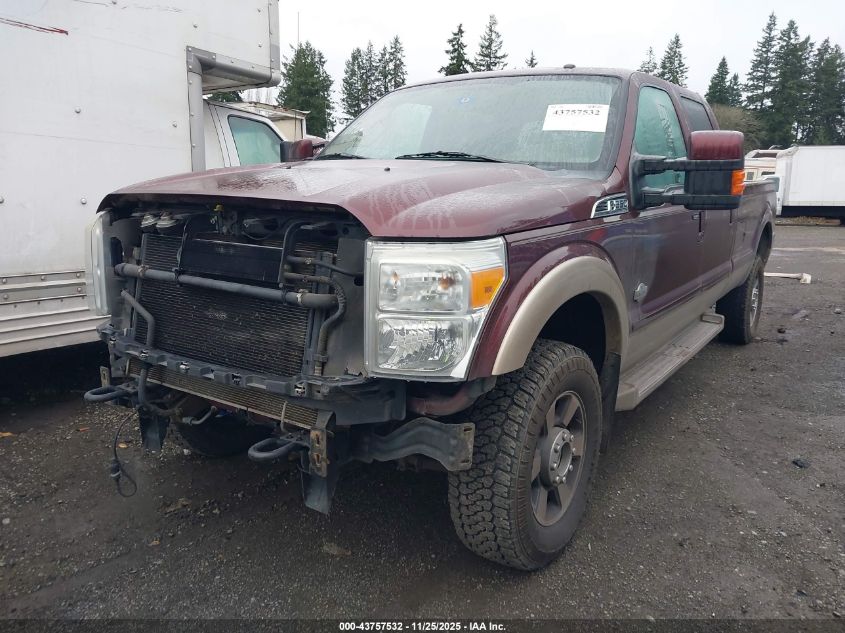 2011 Ford F-350 Lariat VIN: 1FT8W3BT6BEB75093 Lot: 43757532