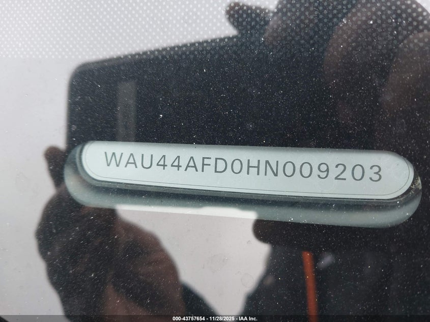 2017 Audi A8L VIN: WAV44AFD0HN009203 Lot: 43757654