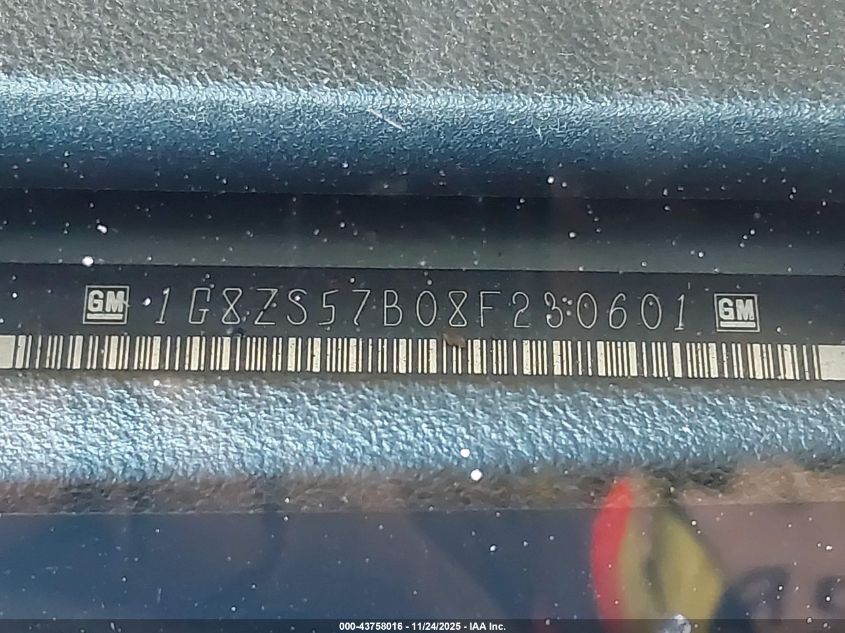 2008 Saturn Aura Xe VIN: 1G8ZS57B08F230601 Lot: 43758016