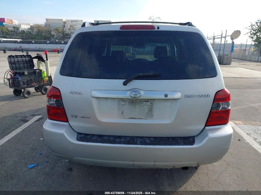 2004 Toyota Highlander V6 VIN: JTEEP21A040052119 Lot: 43758056