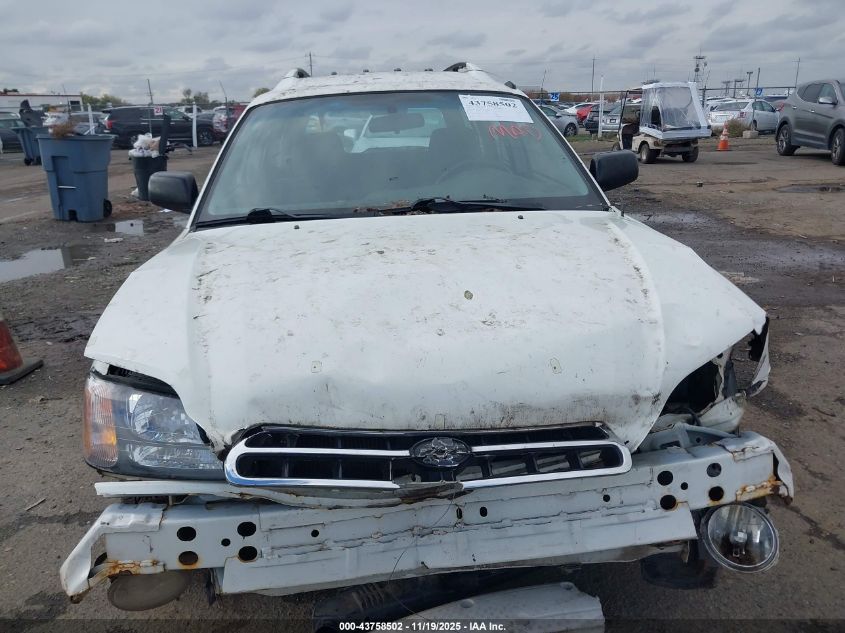 2000 Subaru Outback VIN: 4S3BH6650Y7634323 Lot: 43758502