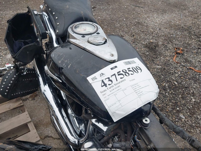 2005 Kawasaki Vn2000 A2 VIN: JKBVNMA155A008110 Lot: 43758509